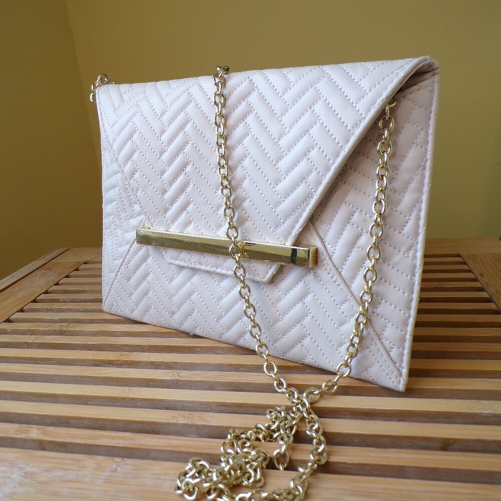Mossimo Faux Leather Quilted Clutch with Removable Chain